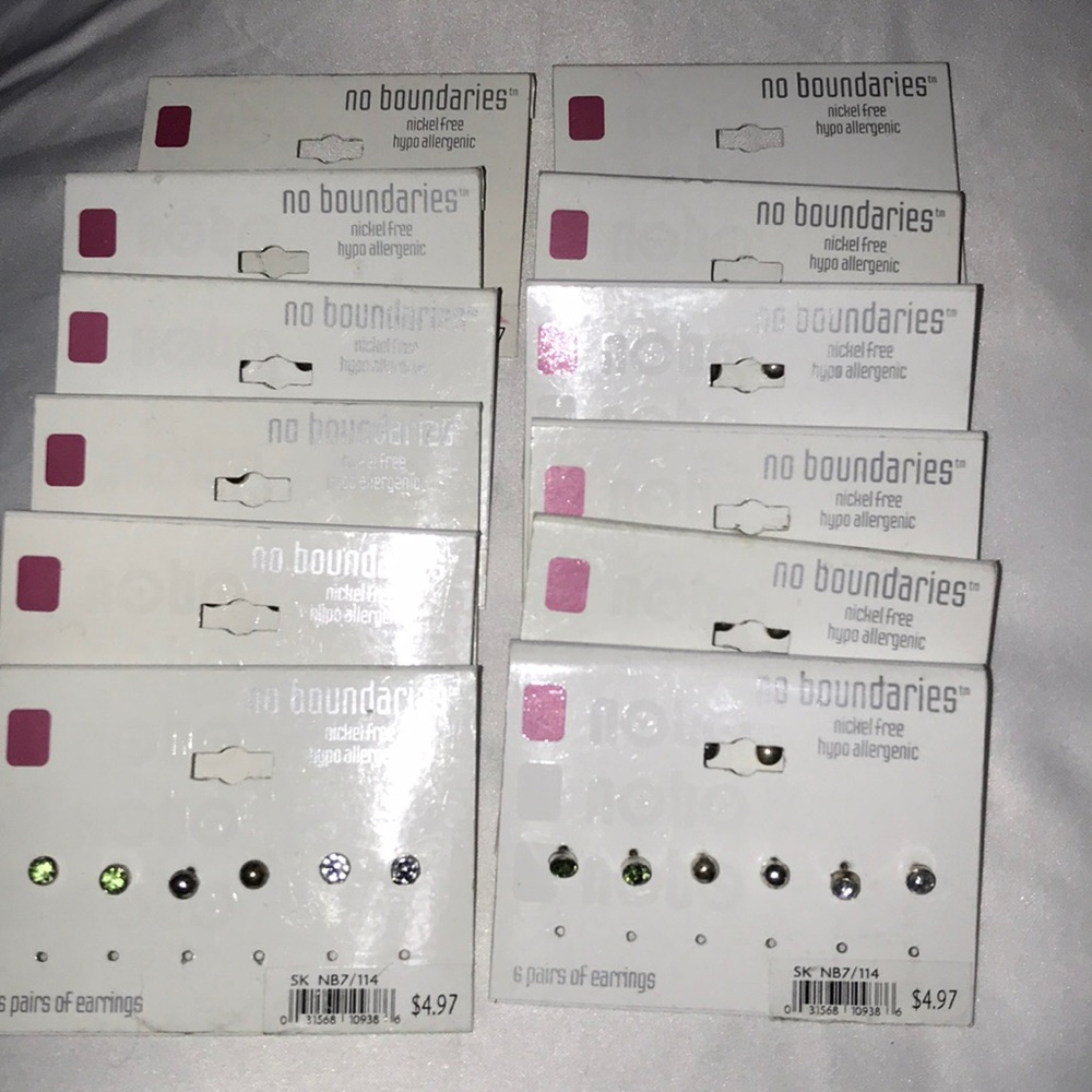 Wholesale 24 Stud Hypo Allergic Earring Bundle Lot